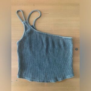 Mustard Seed one-shoulder crop top